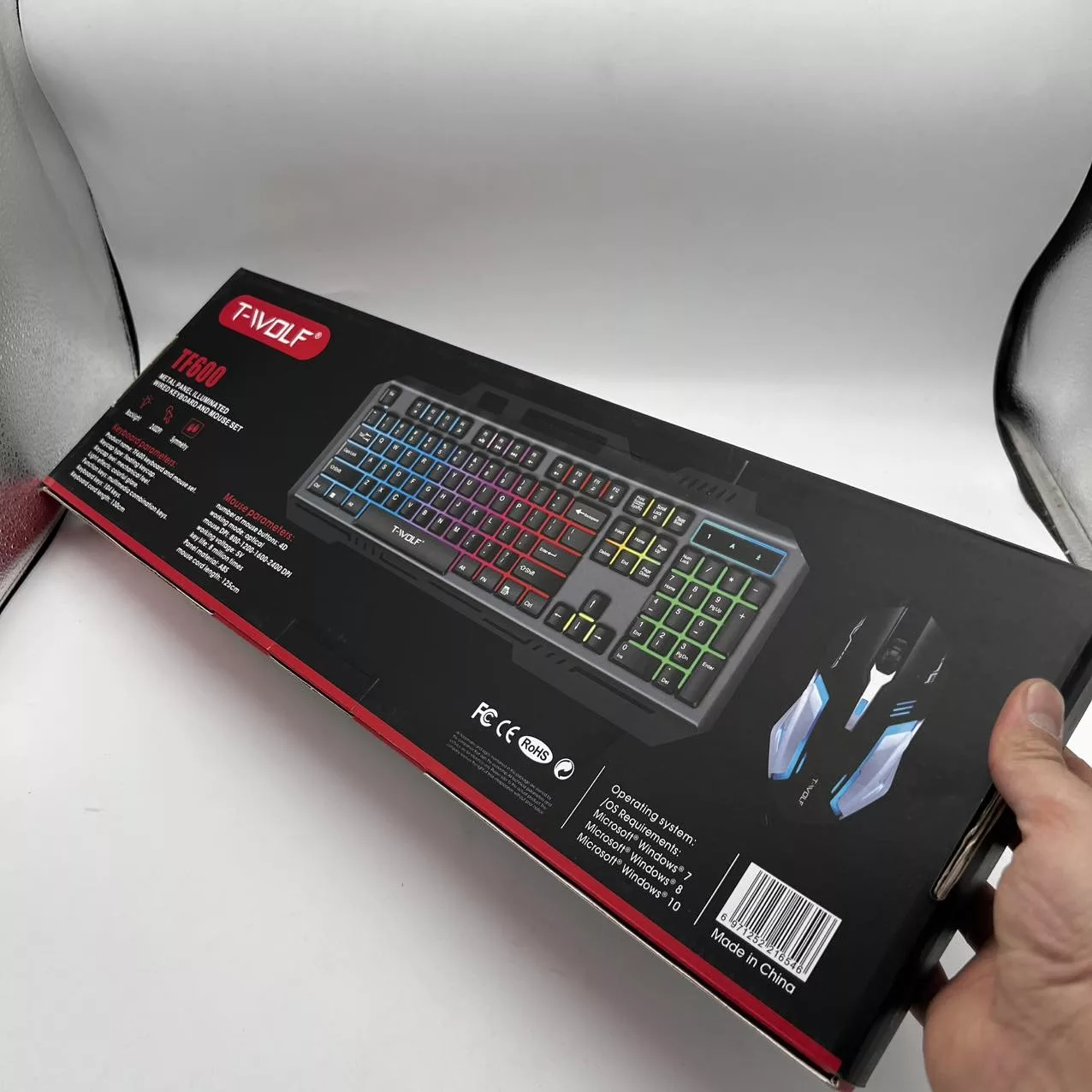 کیبورد و ماوس گیمینگ تی ولف مدل TF_600