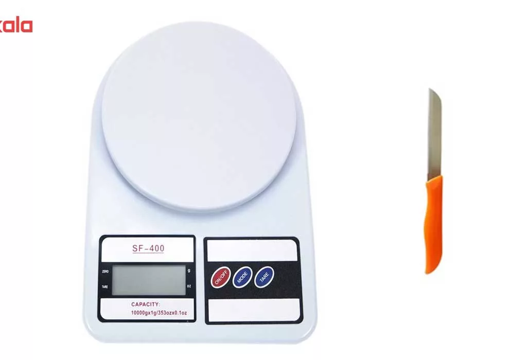 ترازو آشپزخانه الکترونیک مدل SF-400 به همراه چاقو