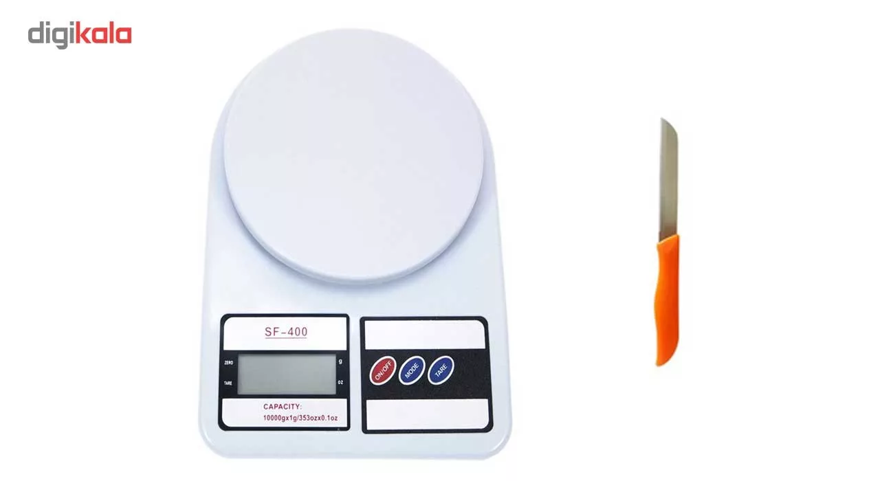 ترازو آشپزخانه الکترونیک مدل SF-400 به همراه چاقو