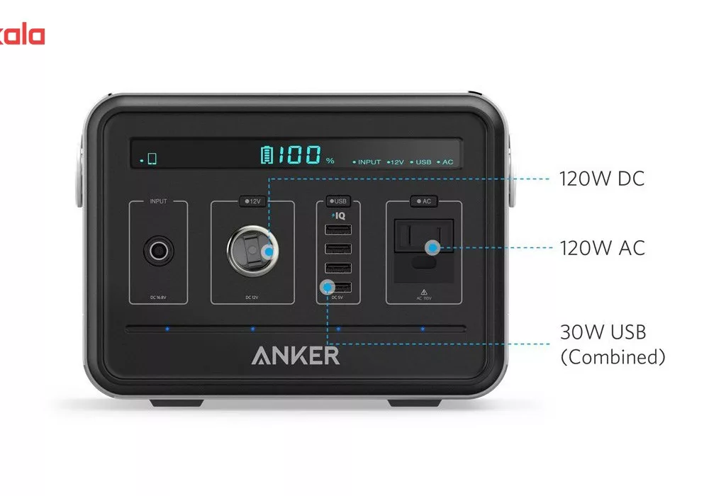 پاوربانک انکر مدل Power House با ظرفیت 120000 میلی آمپر ساعت