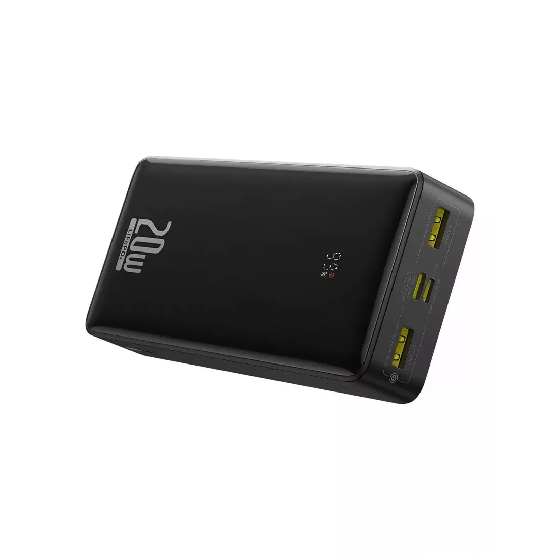 پاوربانک 20 وات باسئوس مدل LiFePO4 ظرفیت 18400 میلی آمپر ساعت به همراه کابل USB-C به USB-A