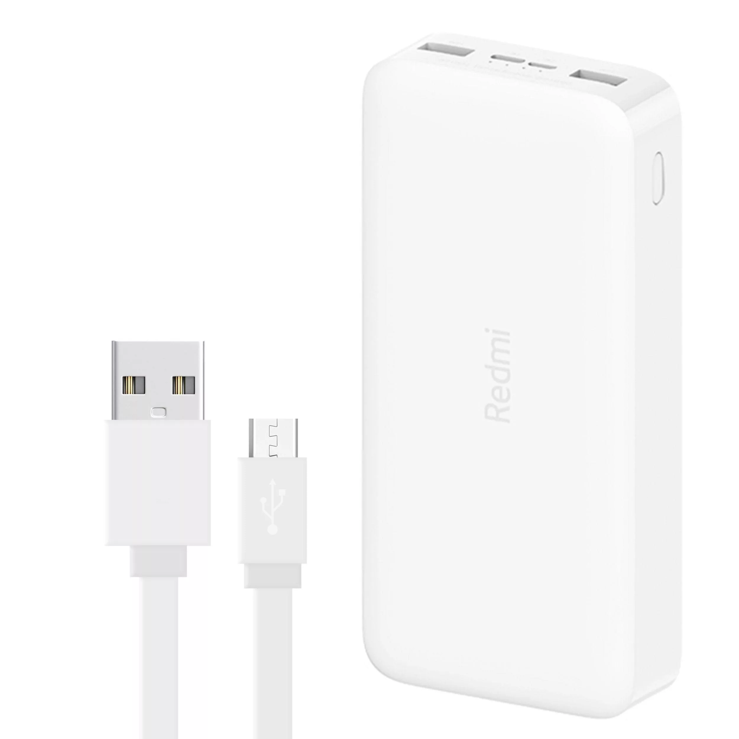 پاوربانک شیائومی مدل Redmi ظرفیت 20000 میلی آمپرساعت به همراه کابل تبدیل microUSB پاوربانک شیائومی مدل Redmi ظرفیت 20000 میلی آمپرساعت به همراه کابل تبدیل microUSB
