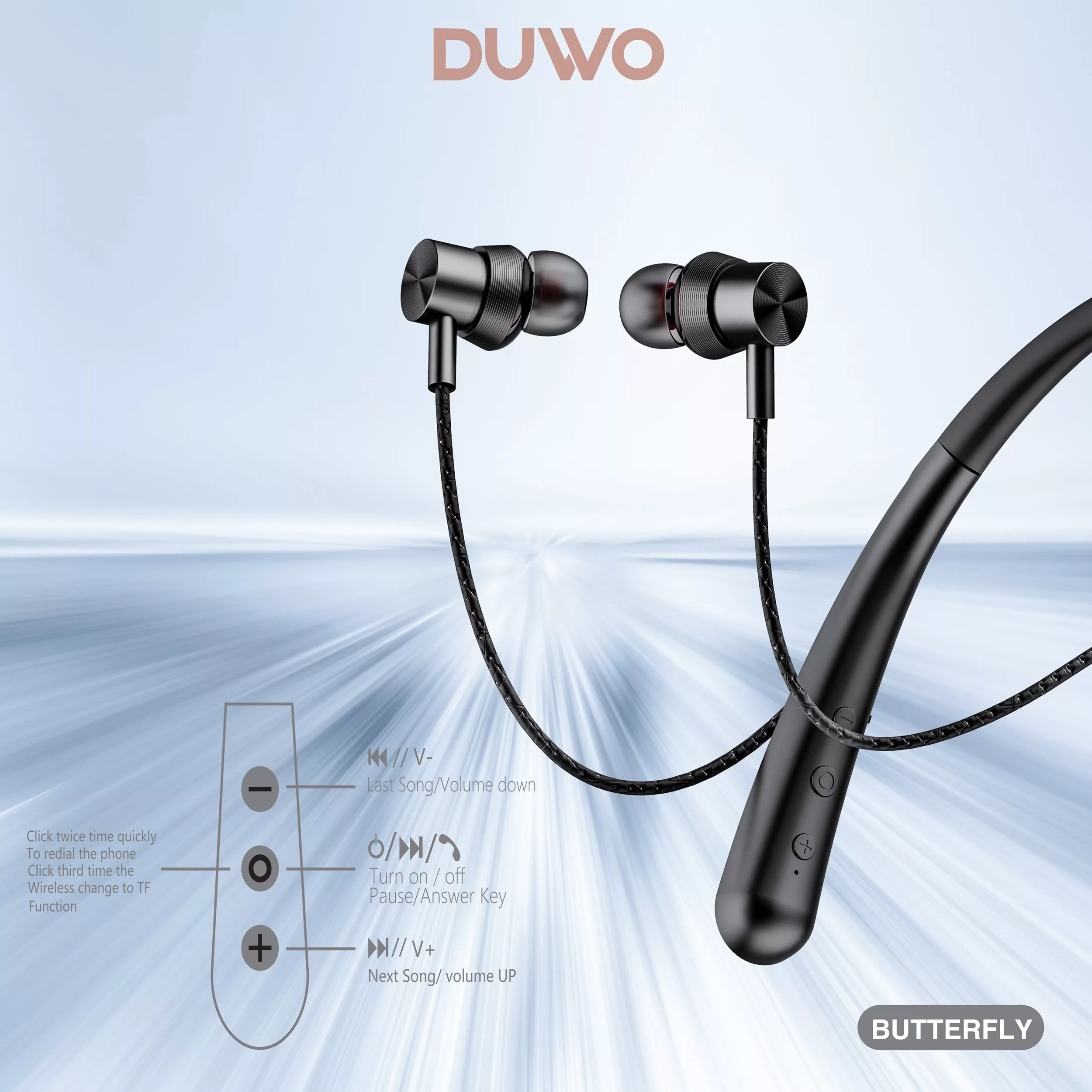 هدفون بلوتوثی داوو مدل BUTTERFLY