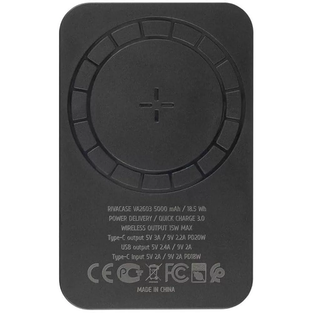 پاوربانک ریواکیس مدل VA2603 ظرفیت 5000 میلی آمپر ساعت