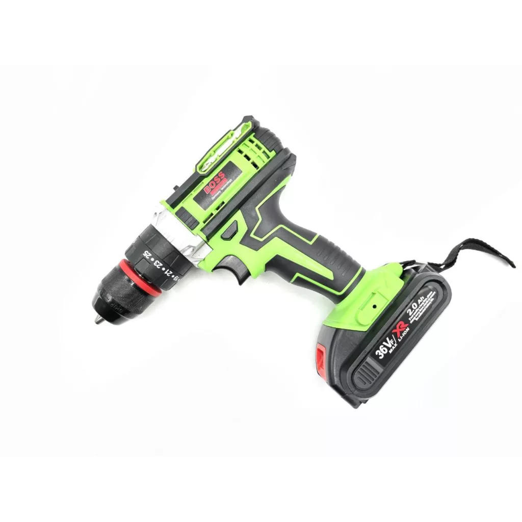 مجموعه 28 عددی دریل شارژی چکشی 36 ولت سه نظام 10 میلیمتر باس مدل Bs36v