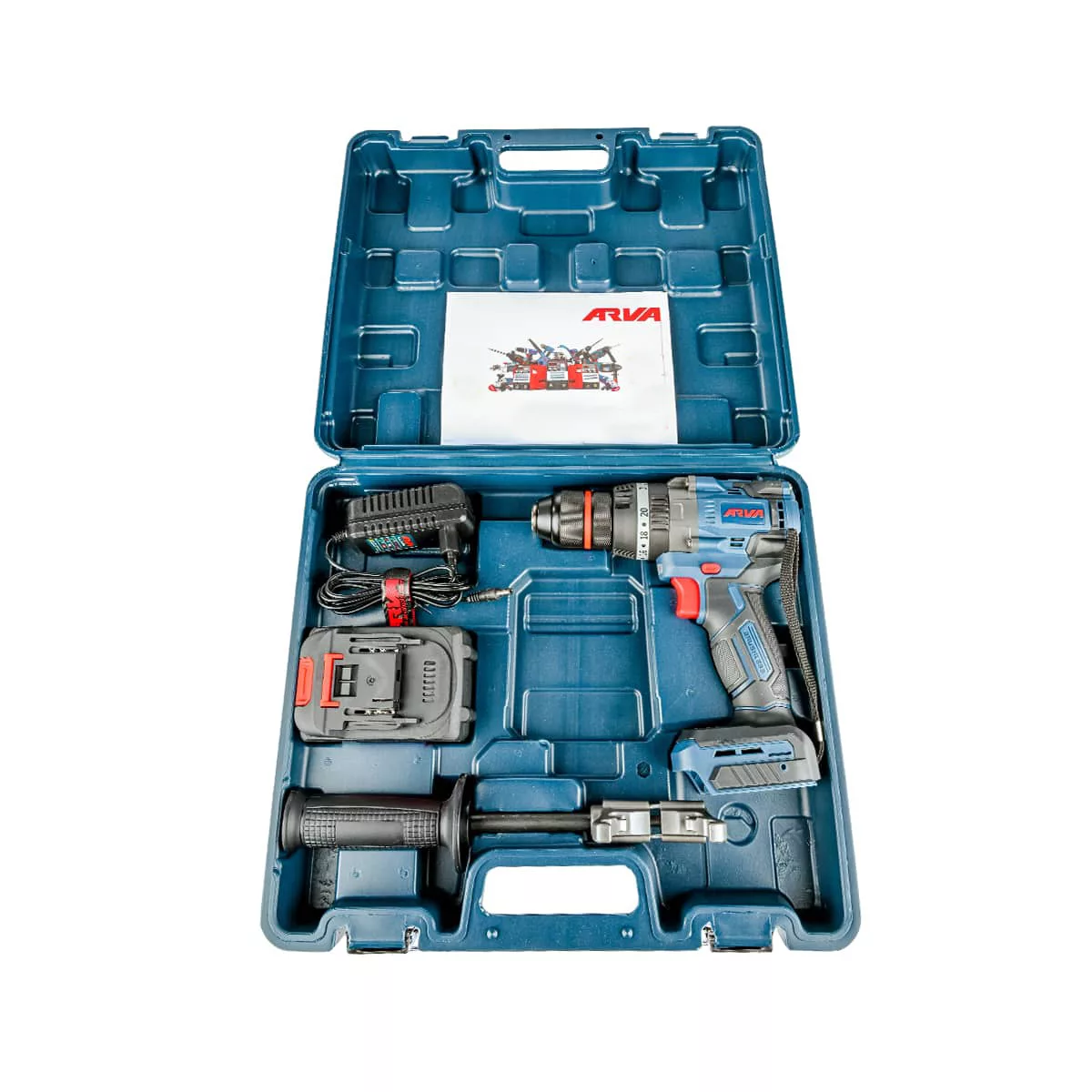 دریل چکشی براشلس سه نظام خودکار 13 میلی متر 21 ولت آروا مدل 5972T