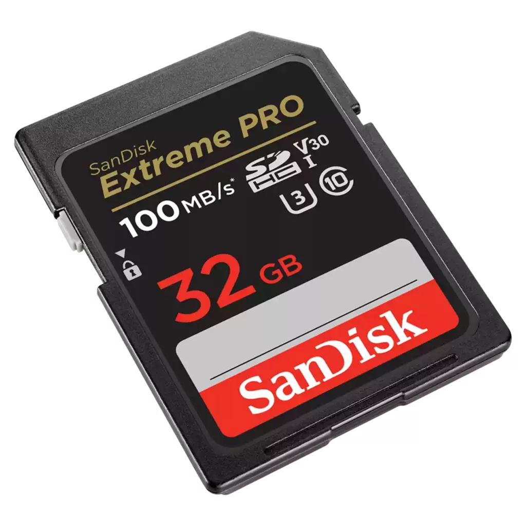 کارت حافظه SDHC سن دیسک مدل Extreme Pro V30 کلاس 10 استاندارد UHS-I U3 سرعت 100mbps ظرفیت 32 گیگابایت