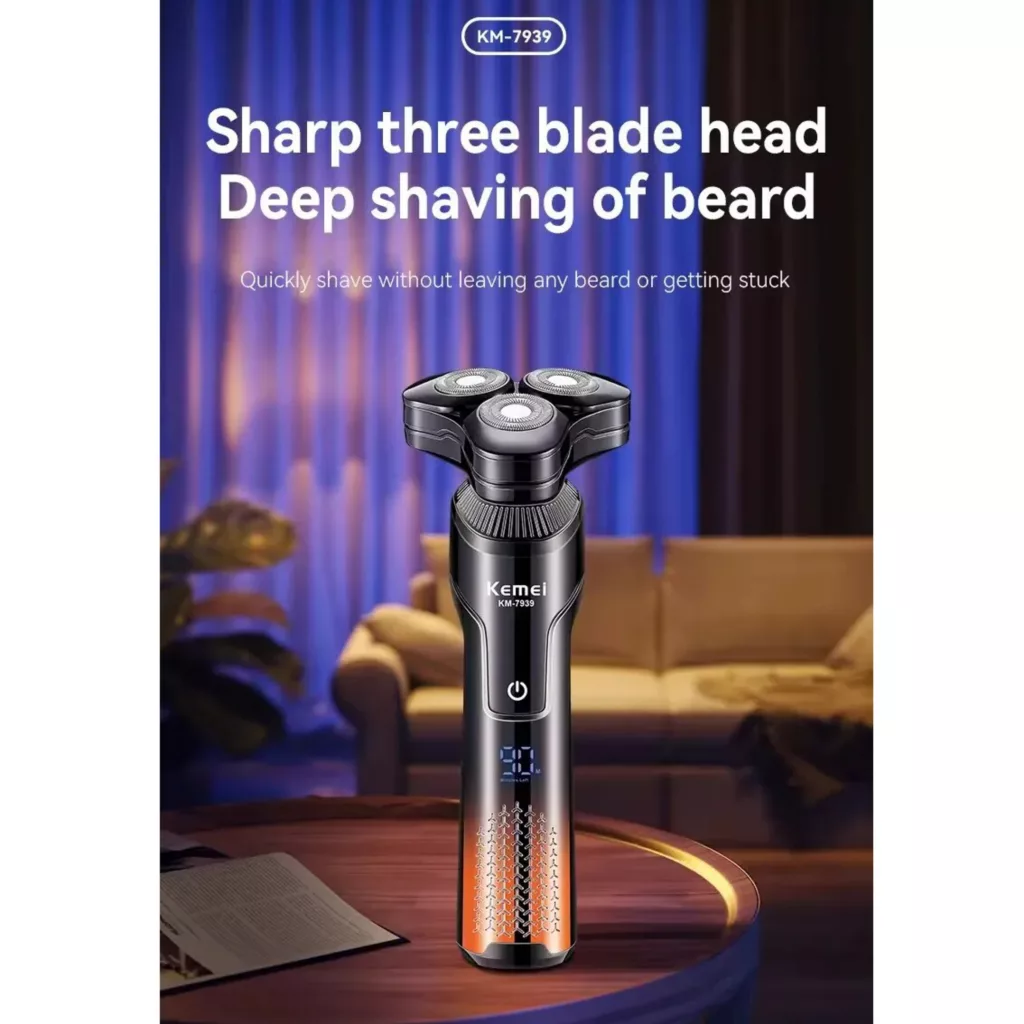 ست ماشین اصلاح موی صورت و بدن کیمی شارژی مدل KM-7939