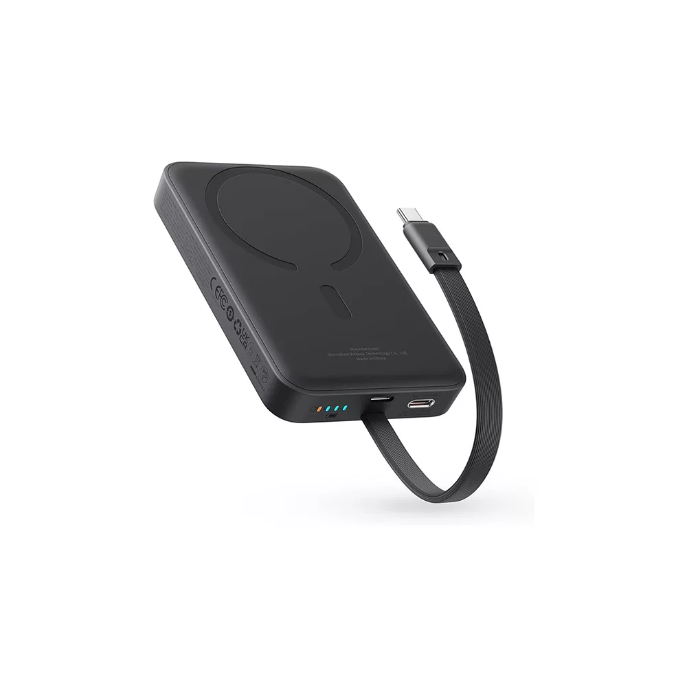 پاوربانک بیسوس مدل Magnetic & Cable 30W با ظرفیت 10000 میلی آمپر ساعت