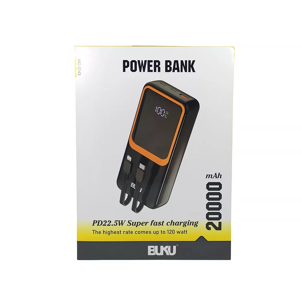 پاوربانک بوکو مدل MG-G143 ظرفیت 20000 میلی آمپر ساعت