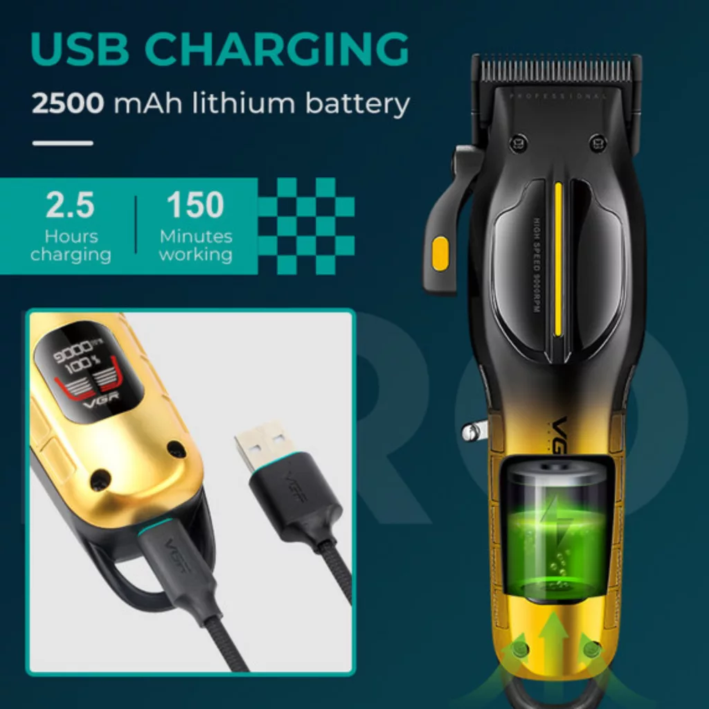 ماشین اصلاح موی سر و صورت شارژی وی جی ار مدل V-026