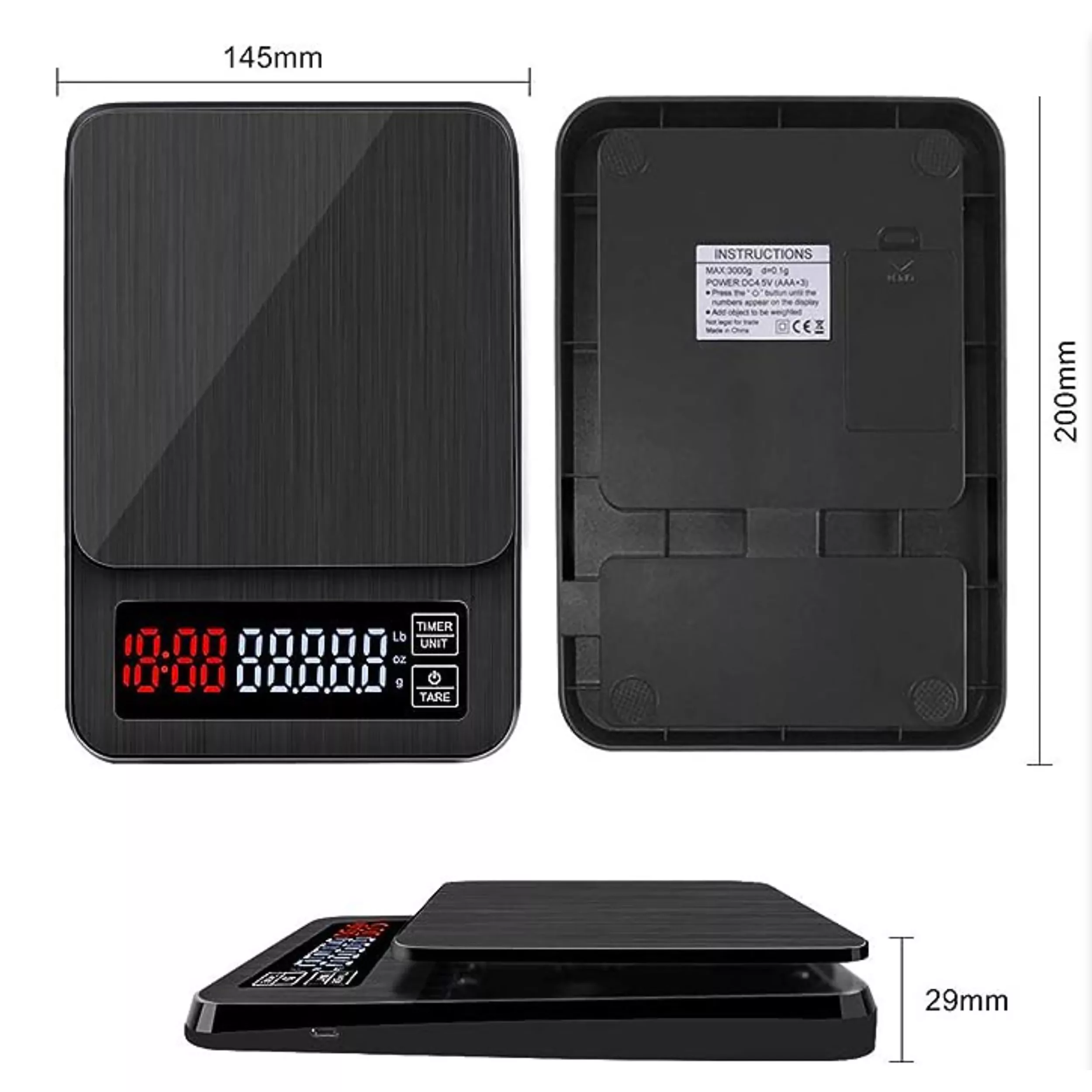 ترازوی آشپزخانه مدل تایمردار قهوه