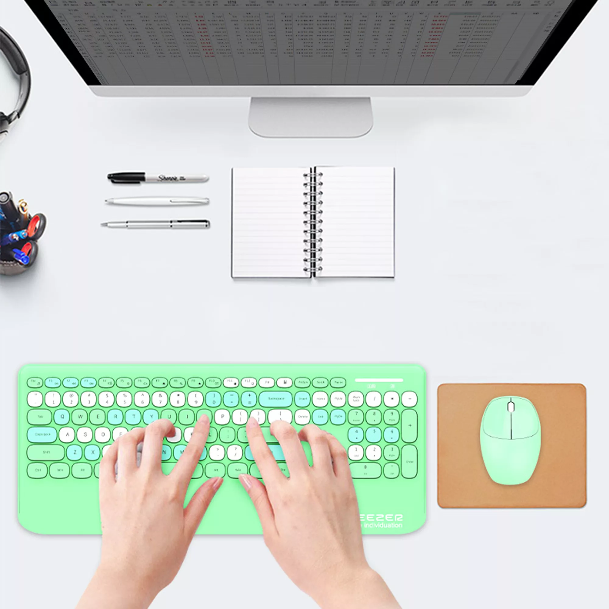 کیبورد و ماوس بی سیم گیزر مدل GEEZER G100