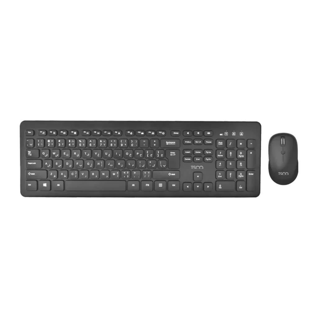 کیبورد و ماوس بی سیم تسکو مدل TKM 7011WN سوئیچ ممبران، Full-Size