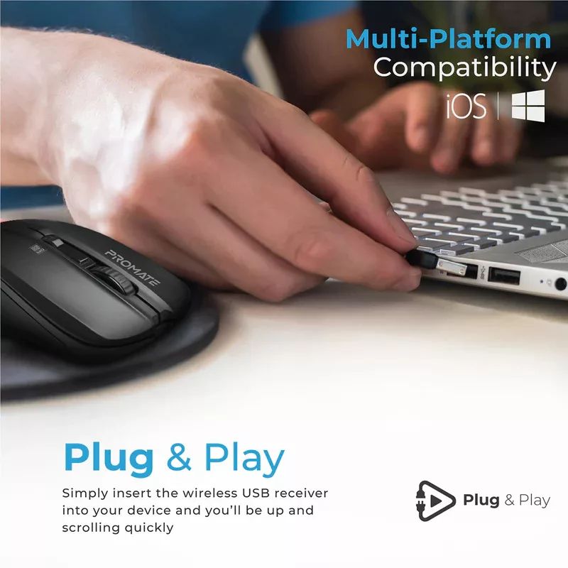 ماوس بی سیم پرومیت مدل CONTOUR