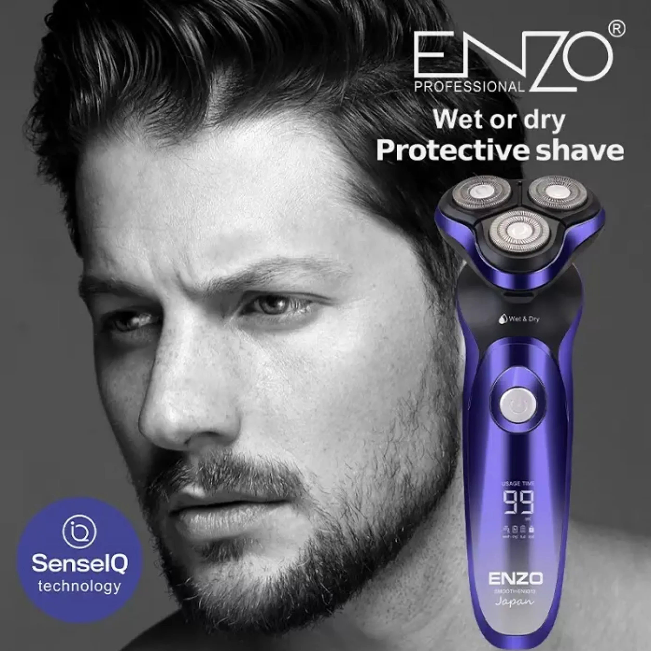 ست ماشین اصلاح موی صورت و بدن شارژی انزو پروفیشینال مدل EN-9310 2in1