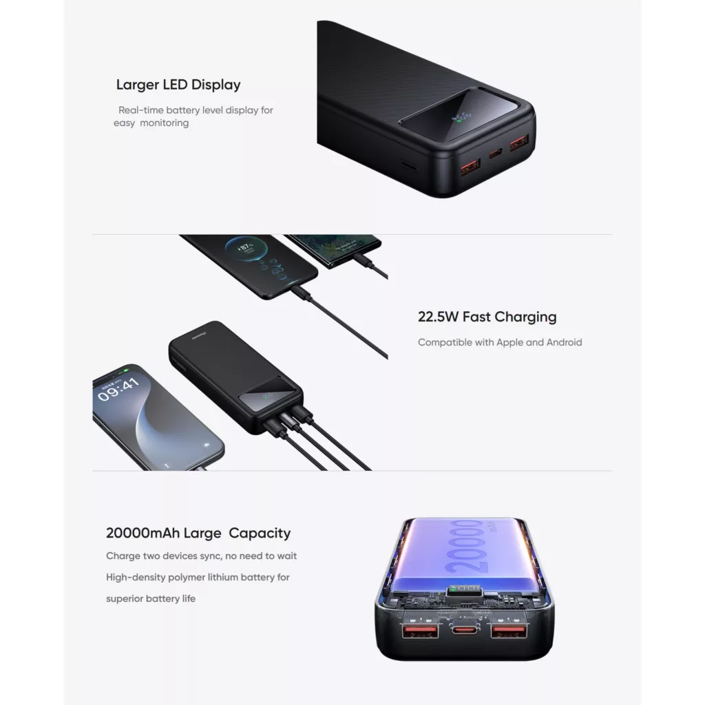 پاوربانک مک دودو مدل 22.5W MC-423 ظرفیت 20000 میلی آمپر ساعت