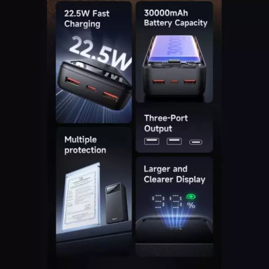 پاوربانک مک دودو مدل mc-424 ظرفیت 30000 میلی آمپر ساعت