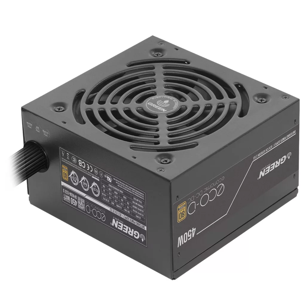 منبع تغذیه کامپیوتر 450W وات گرین مدل GP450A-ECO D