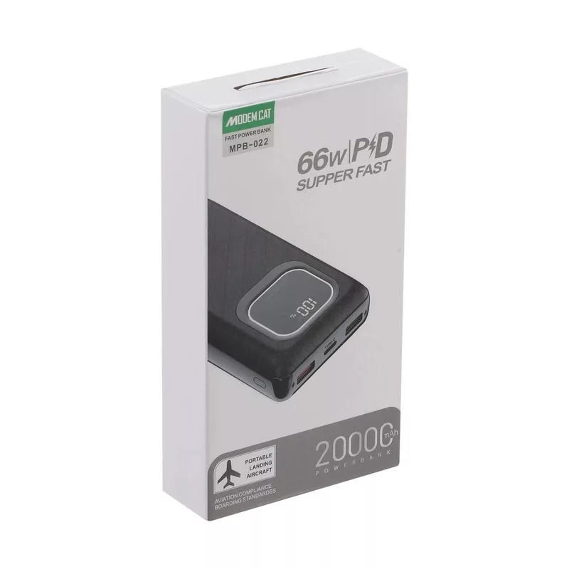 پاوربانک مودم کت مدل MBP-022 ظرفیت 20000 میلی آمپر ساعت