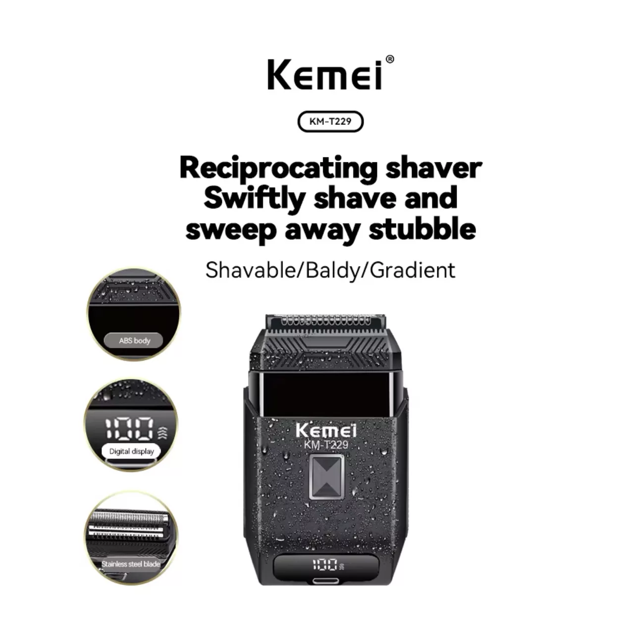 ماشین اصلاح موی سر و صورت شارژی کیمی مدل KM-T229