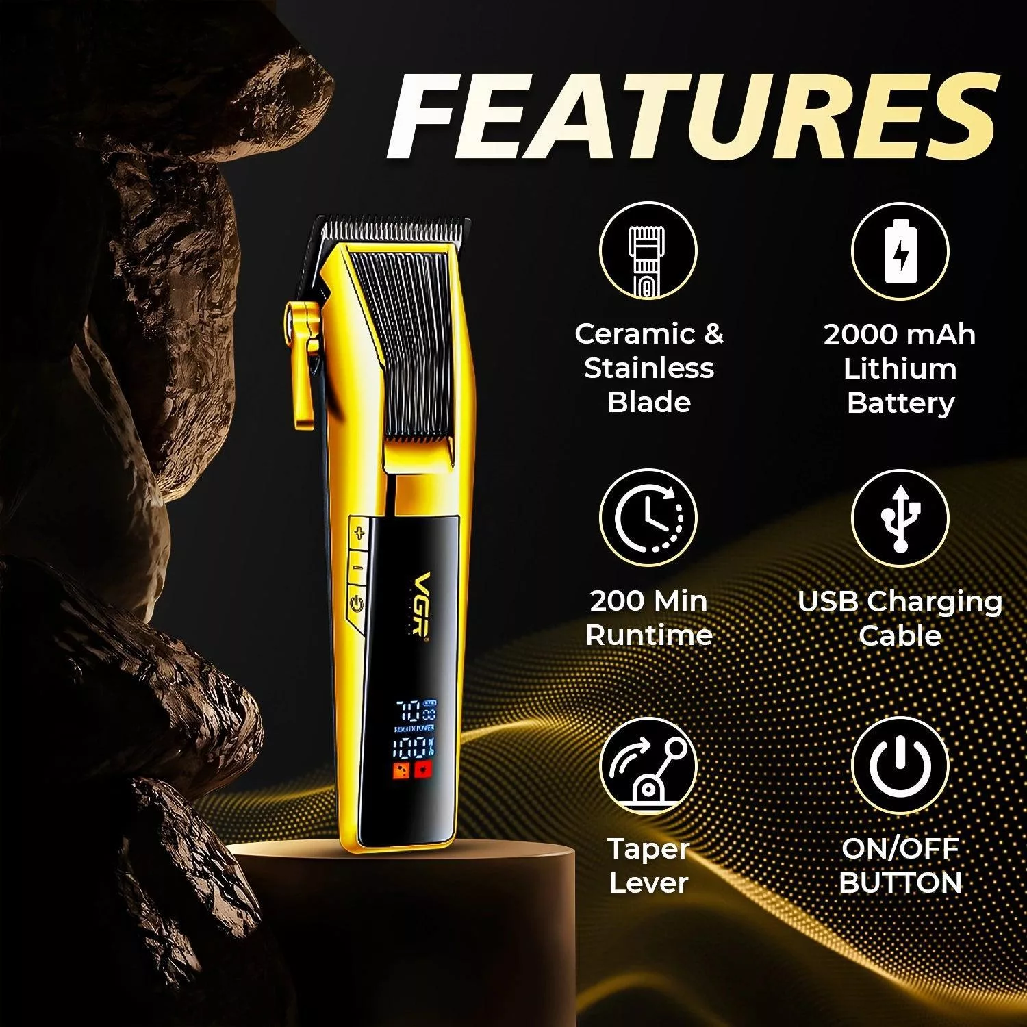 ماشین اصلاح ماشین اصلاح مو صورت شارژی وی جی آر مدل V-177