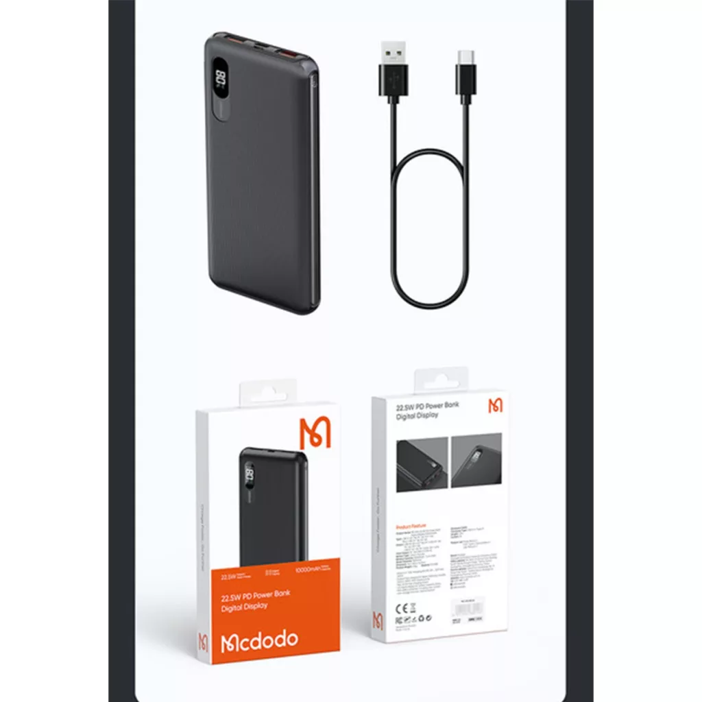 پاوربانک مک دودو مدل MC-6041 ظرفیت 10000 میلیامپر ساعت