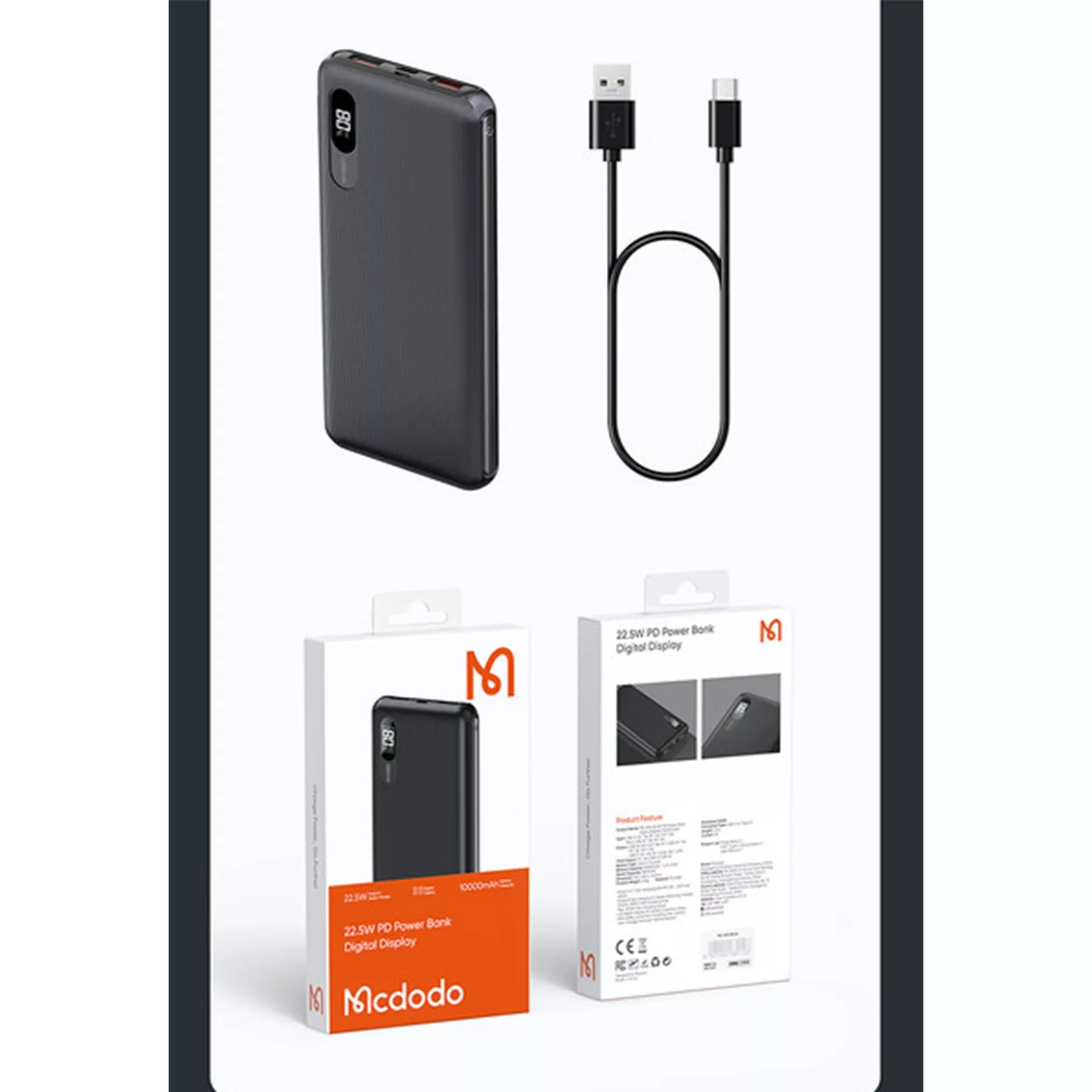 پاوربانک مک دودو مدل MC-6041 ظرفیت 10000 میلیامپر ساعت