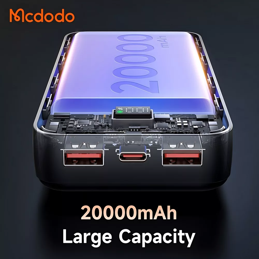 پاوربانک مک دودو مدل MC-4230 LED ظرفیت 20000 میلی آمپر ساعت