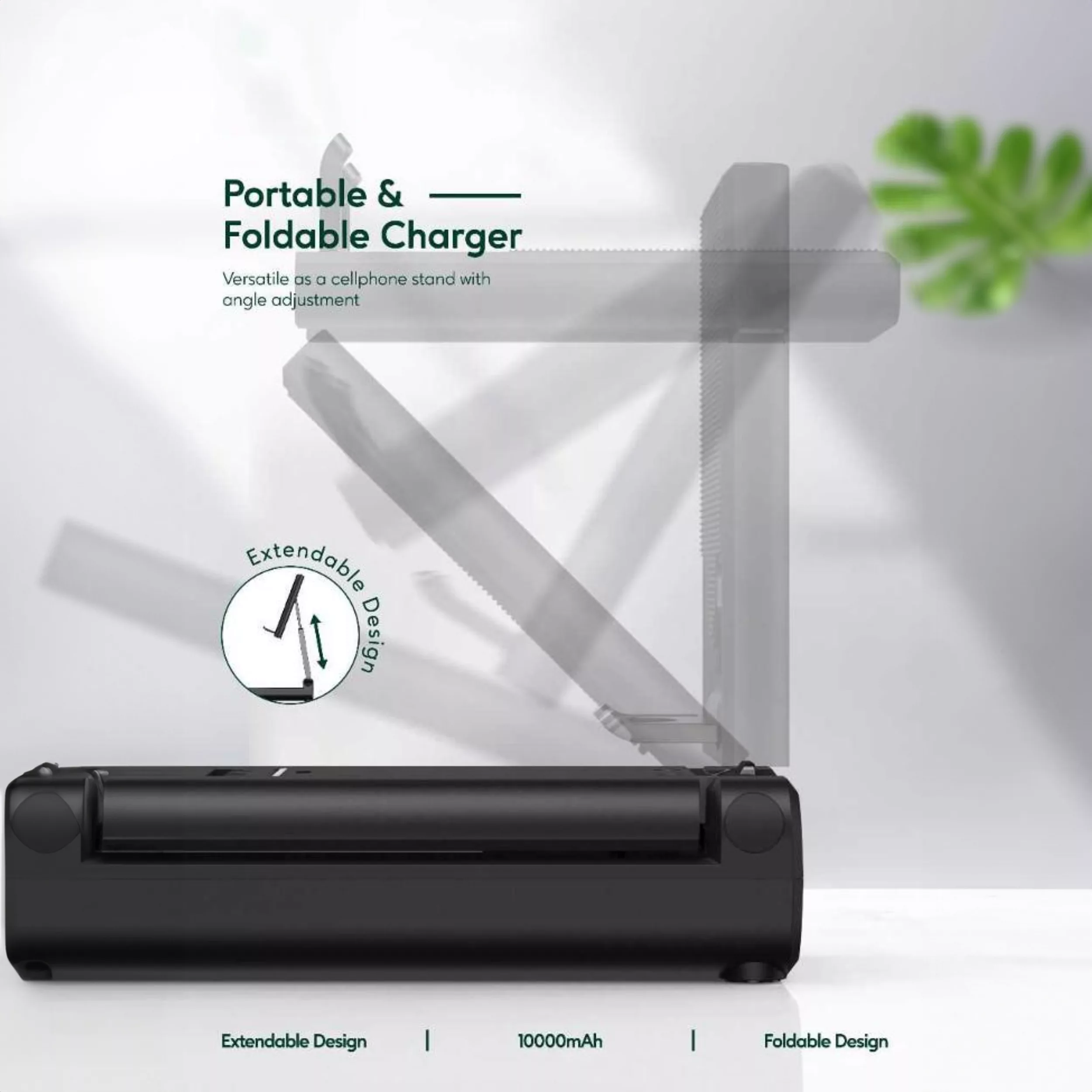 شارژر همراه گرین لاین مدل PoFold ظرفیت 10000 میلی‌آمپر ساعت