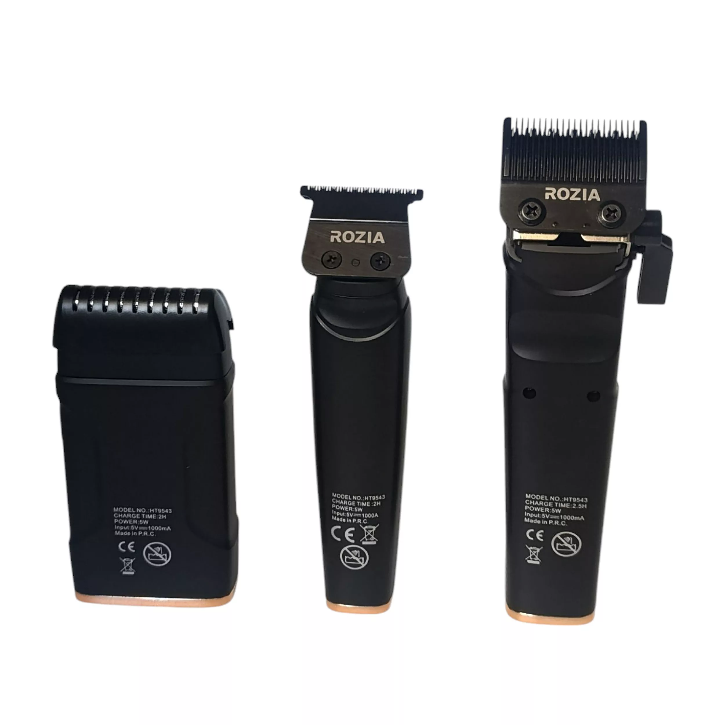 ماشین اصلاح موی سر و صورت شارژی روزیا پرو مدل HT9543 مجموعه 3 عددی