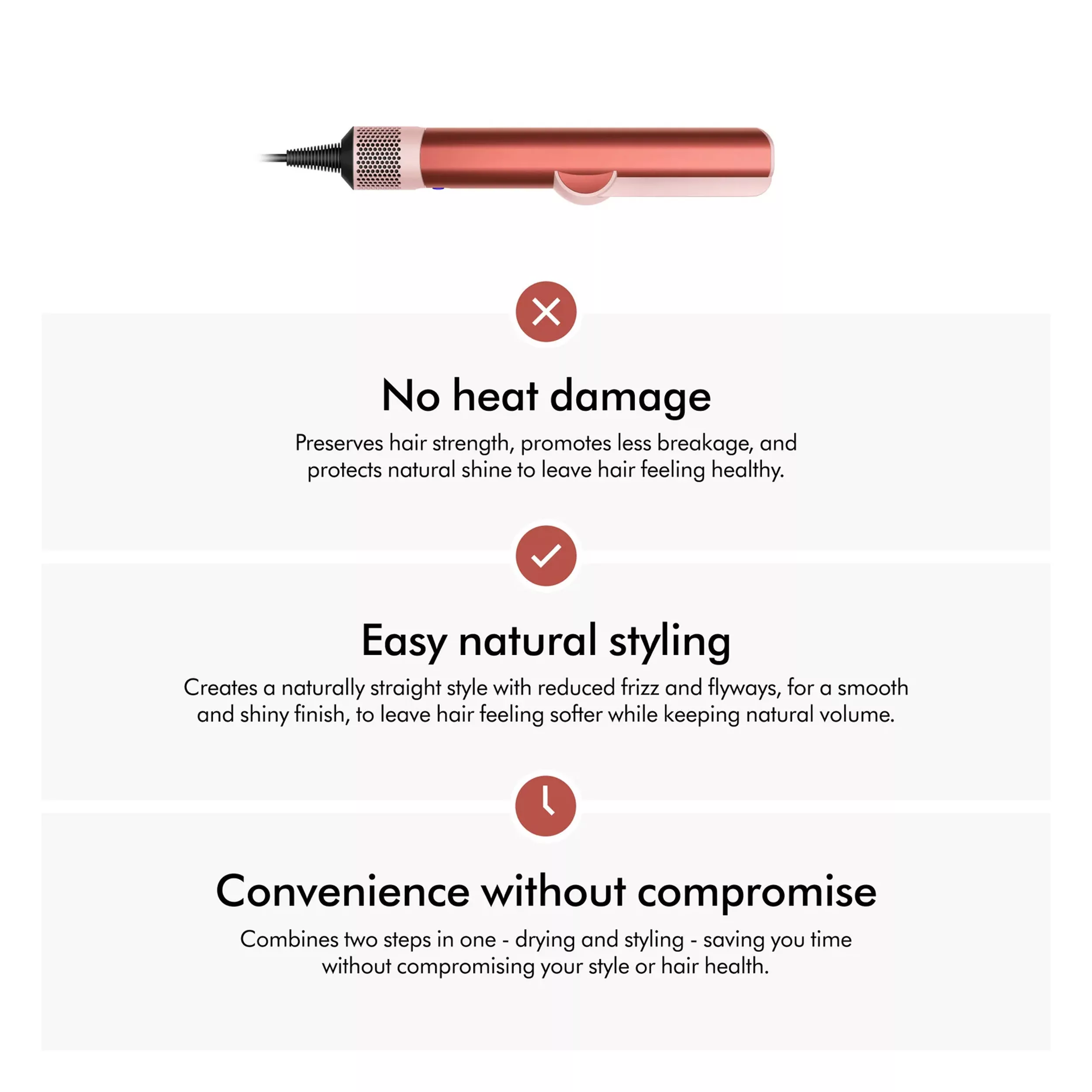 اتو و حالت دهنده ی مو دایسون مدل Airstrait HT01 SBBP