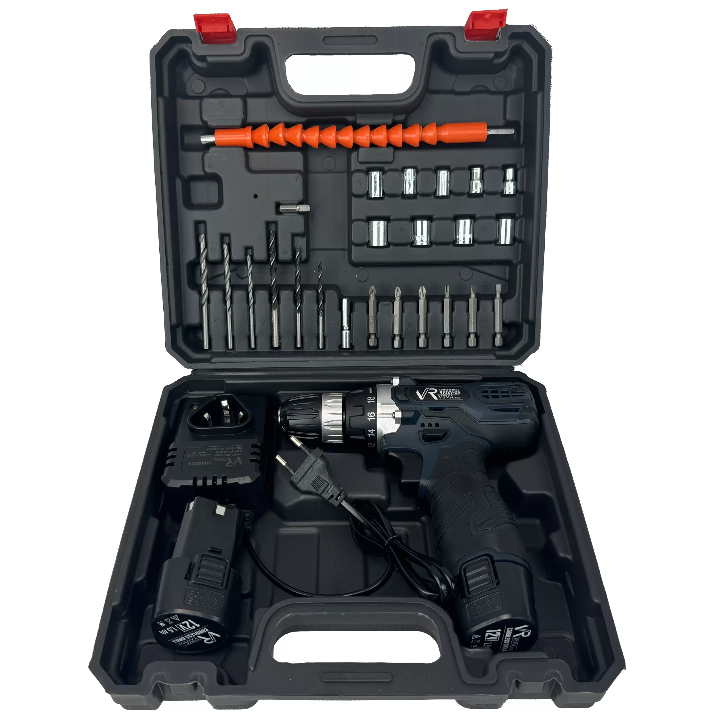 مجموعه 28‌ عددی دریل پیچ گوشتی شارژی ویوارکس مدل VR12V-2A