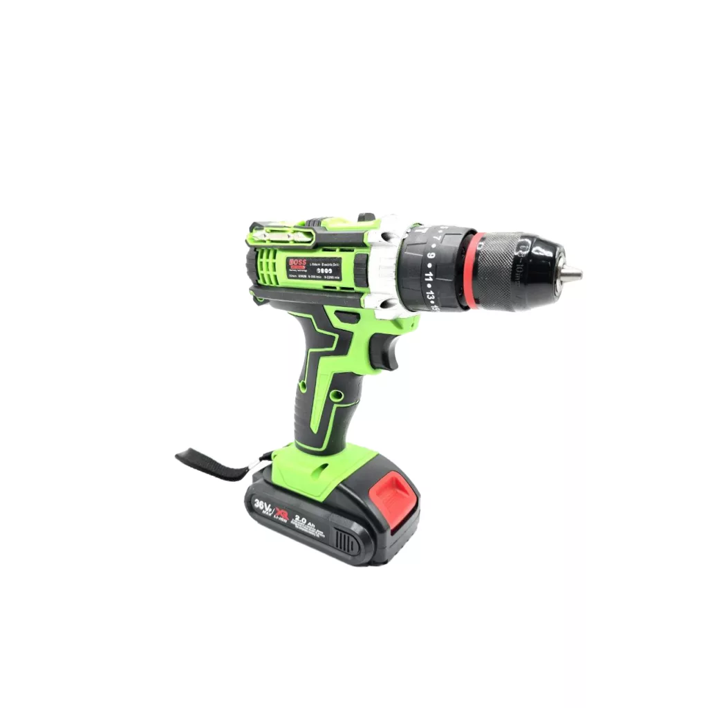 مجموعه 28 عددی دریل شارژی چکشی 36 ولت سه نظام 10 میلیمتر باس مدل Bs36v