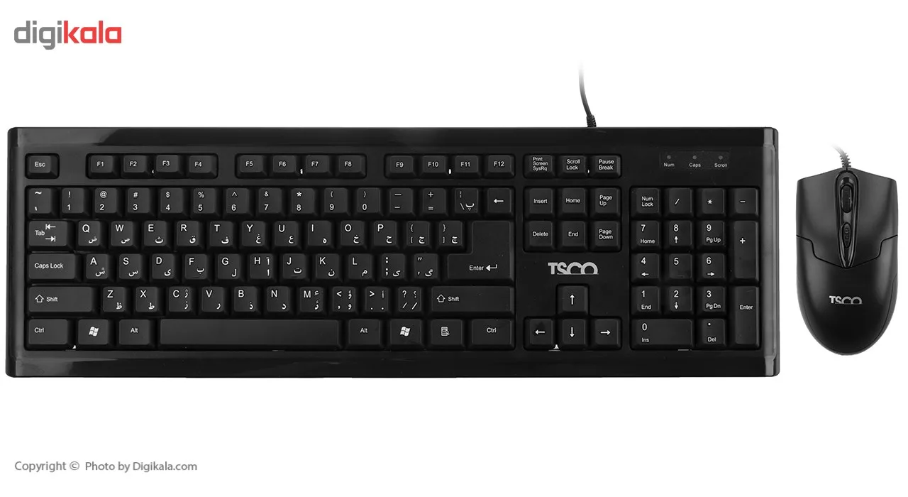 کیبورد و ماوس تسکو مدل TKM 8050، سوییچ ممبران، Full-Size