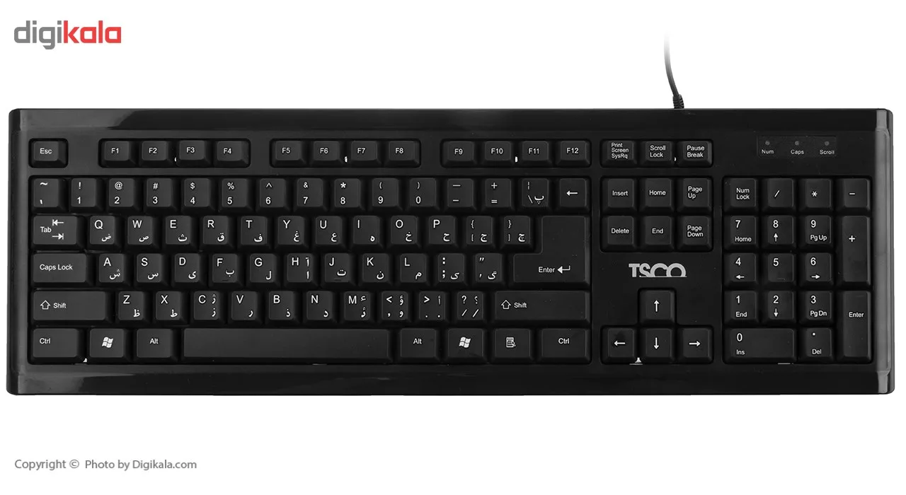 کیبورد و ماوس تسکو مدل TKM 8050، سوییچ ممبران، Full-Size