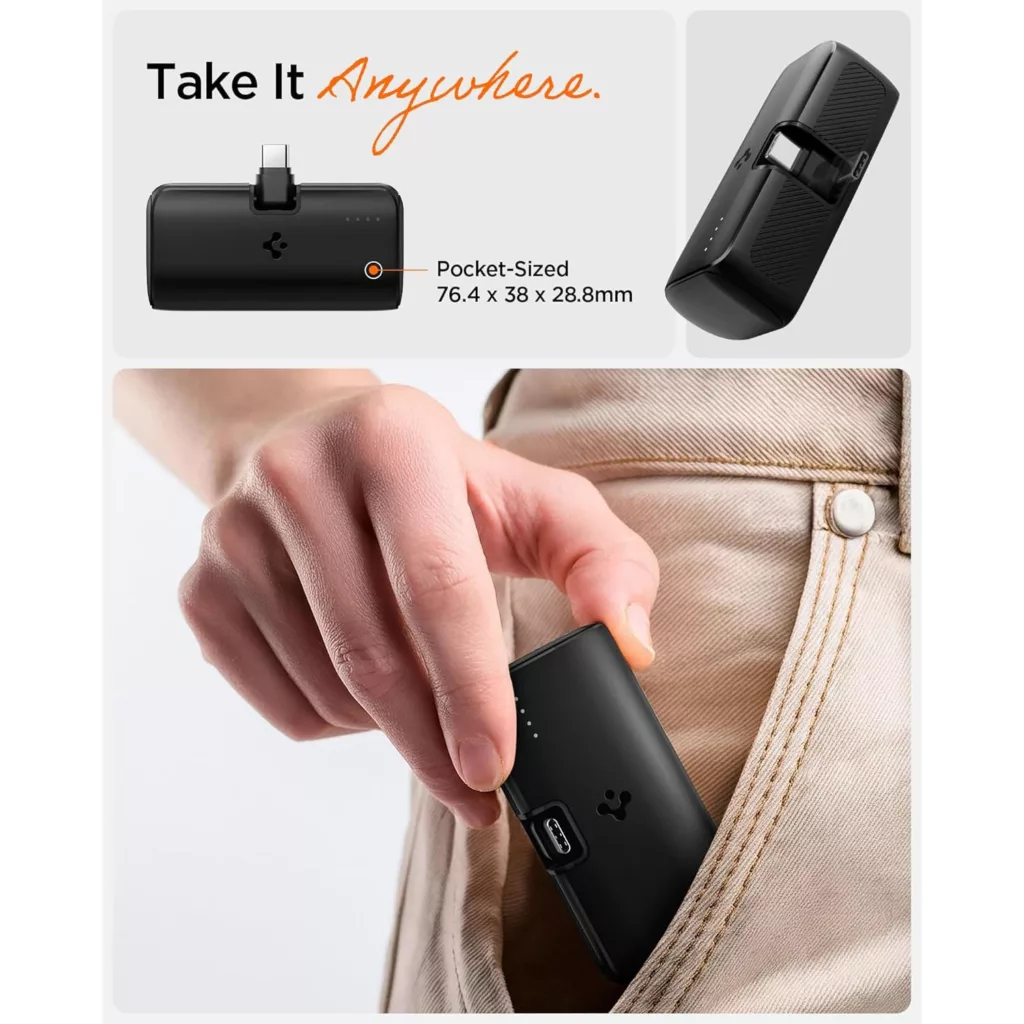 پاوربانک اسپیگن مدل EA2205 ظرفیت 5000 میلیآمپر ساعت