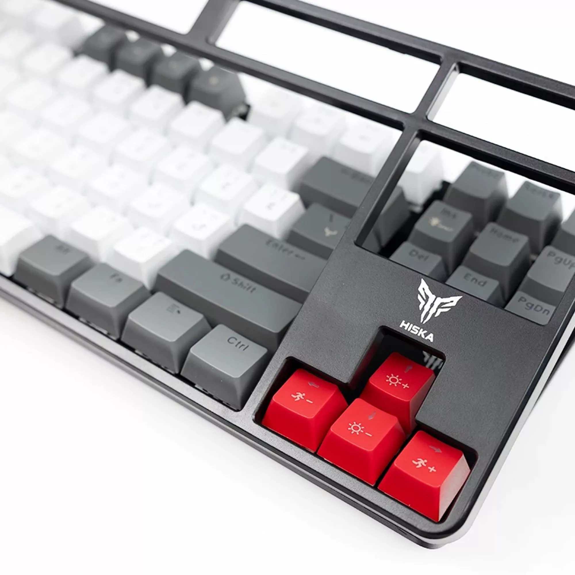 کیبورد گیمینگ هیسکا مدل HX-KEG440، سوییچ مکانیکال آبی، Tenkeyless، نورپردازی RGB