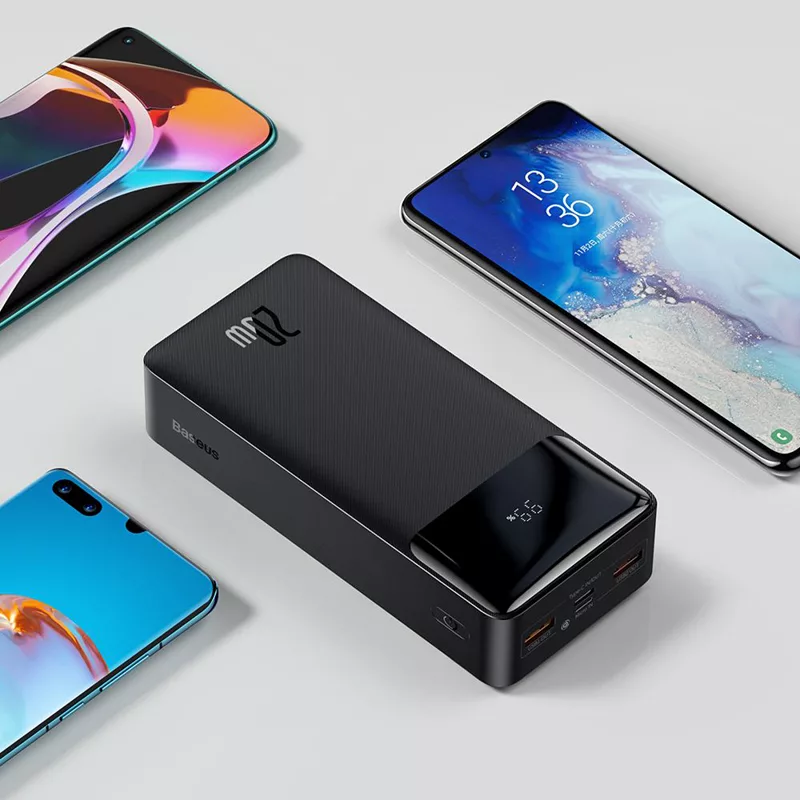 پاوربانک بیسوس مدل PPBD30K ظرفیت 30000 میلی آمپر ساعت