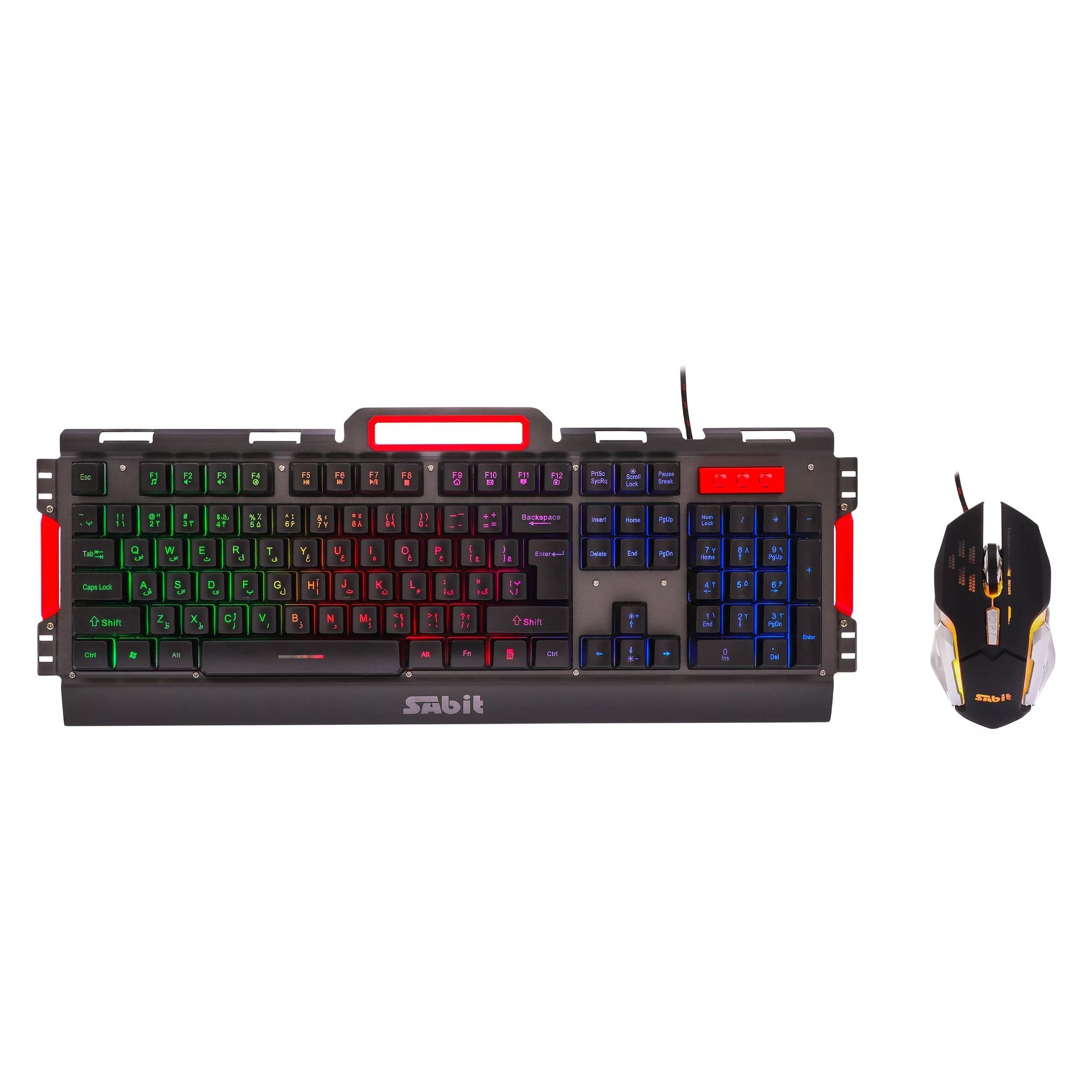 کیبورد گیمینک سابیت مدل GMK-5010 همراه با موس، Full-size، نورپردازی RGB