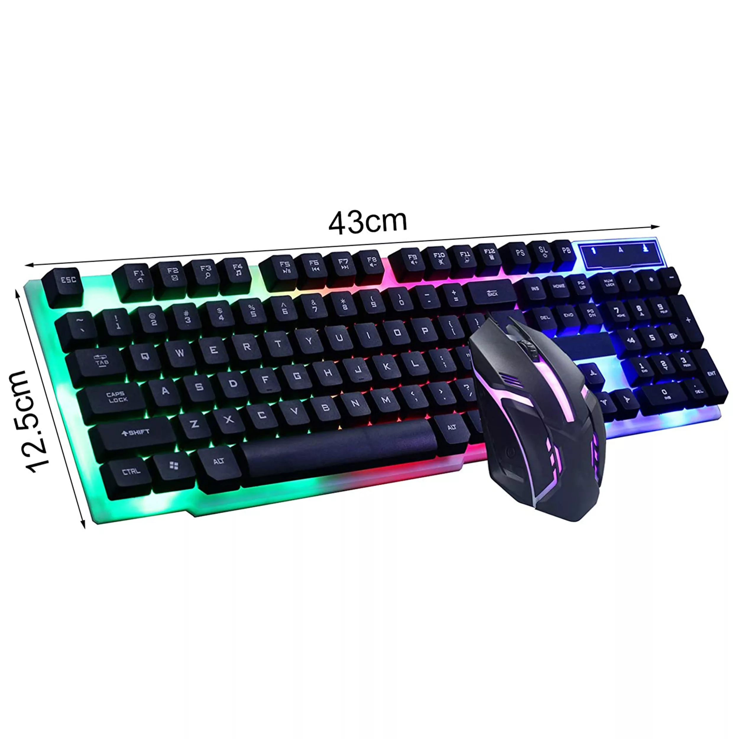 کیبورد و ماوس گیمینگ لایماید مدل GTX-300، سوئیچ ممبران، Full-size، نورپردازی LED RGB