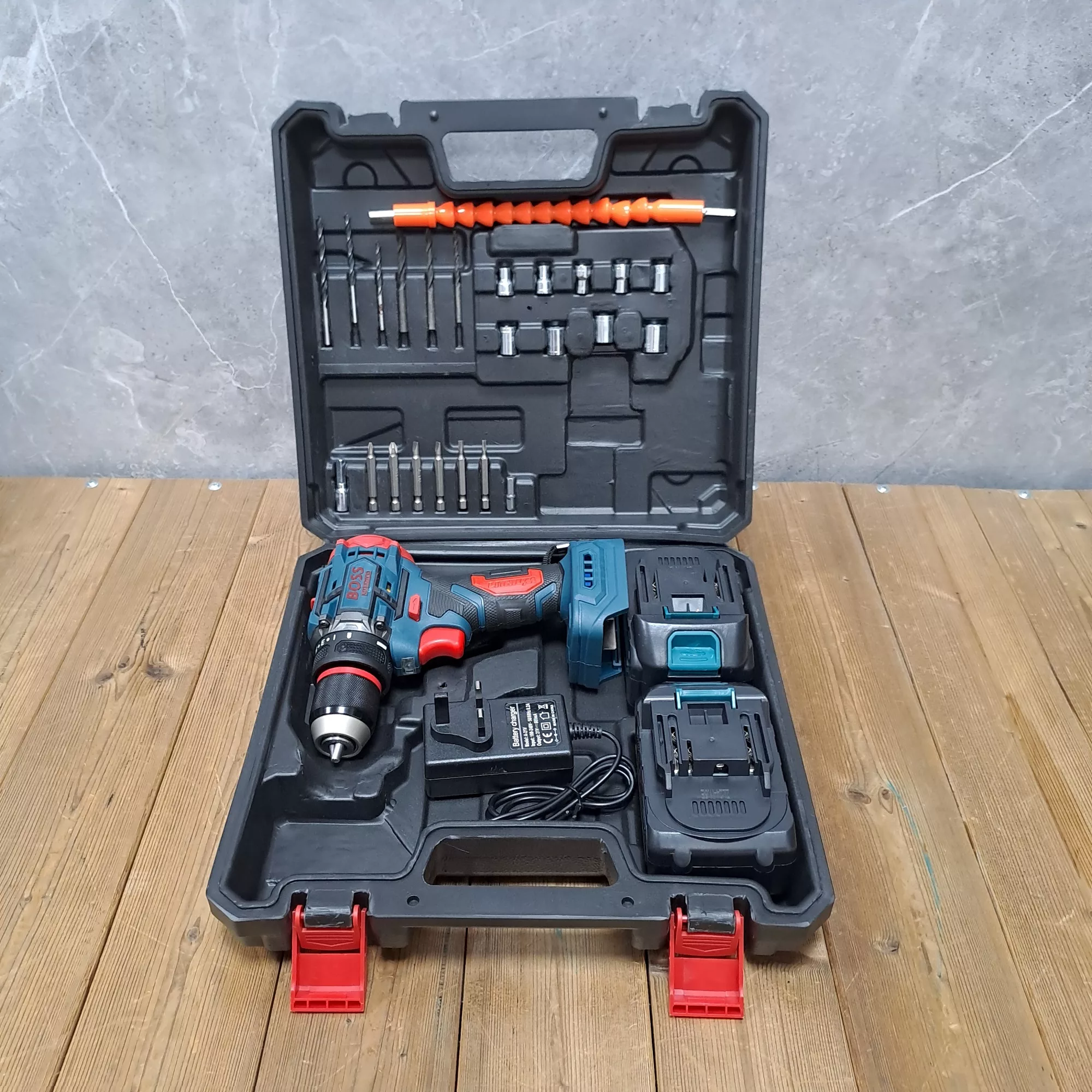 مجموعه 28 عددی دریل پیچ گوشتی شارژی براشلس صنعتی باس مدل LIFE _ STYLE