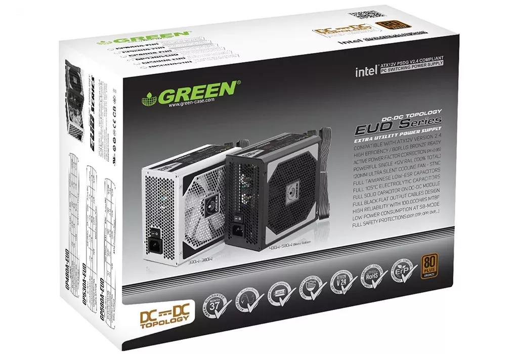 منبع تغذیه کامپیوتر گرین مدل GP480A-EUD