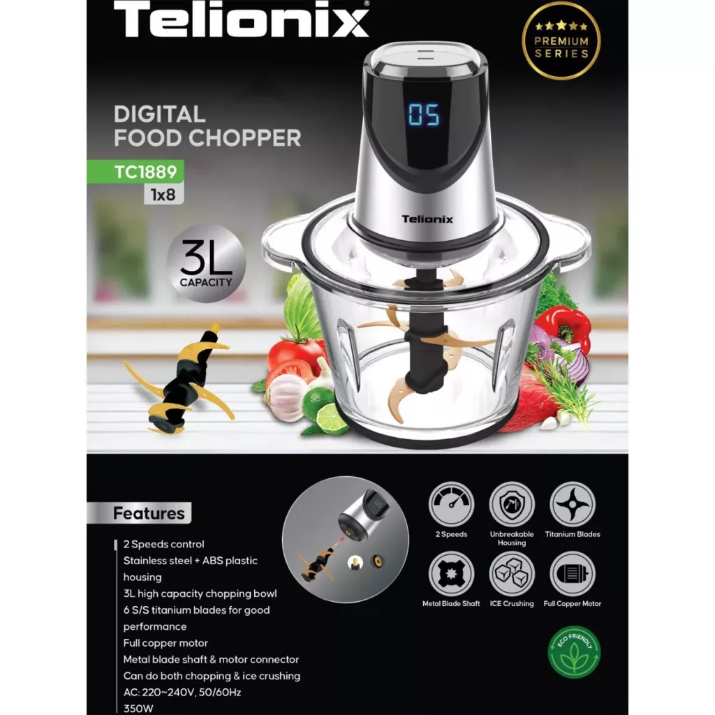 خردکن 3 لیتری تلیونیکس مدل 1889