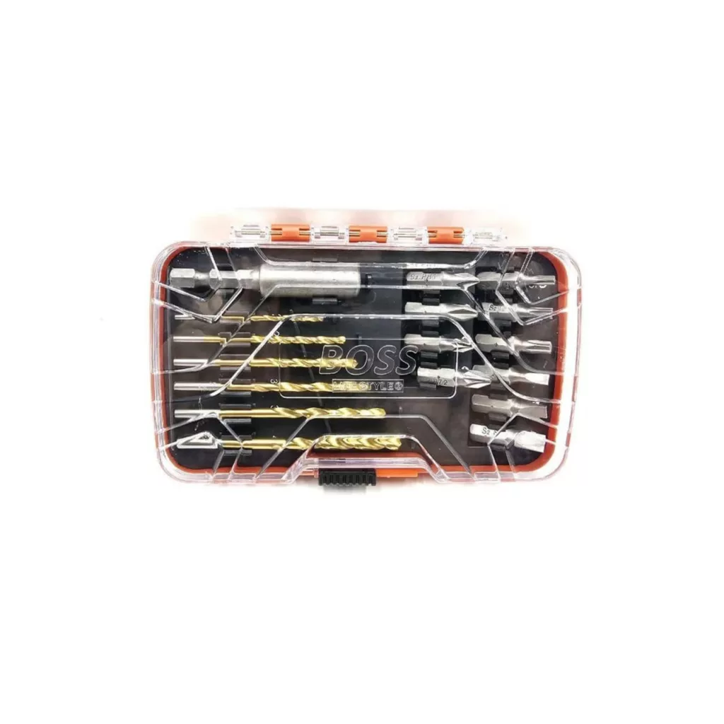 دریل چکشی شارژی باس مدل brushless مجموعه 5 عددی