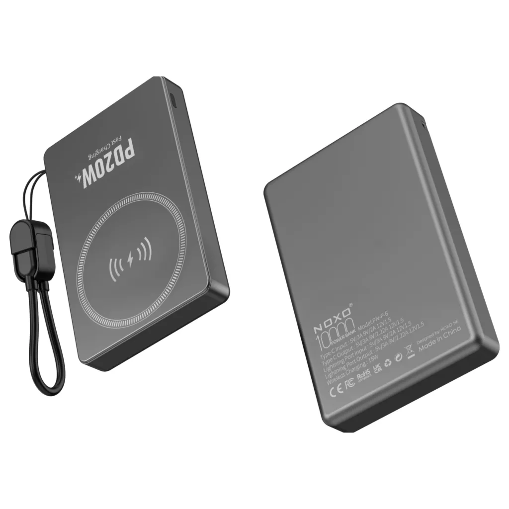 پاوربانک نوکسو مدل PN-P-6 ظرفیت 10 هزار میلی‌آمپر ساعت