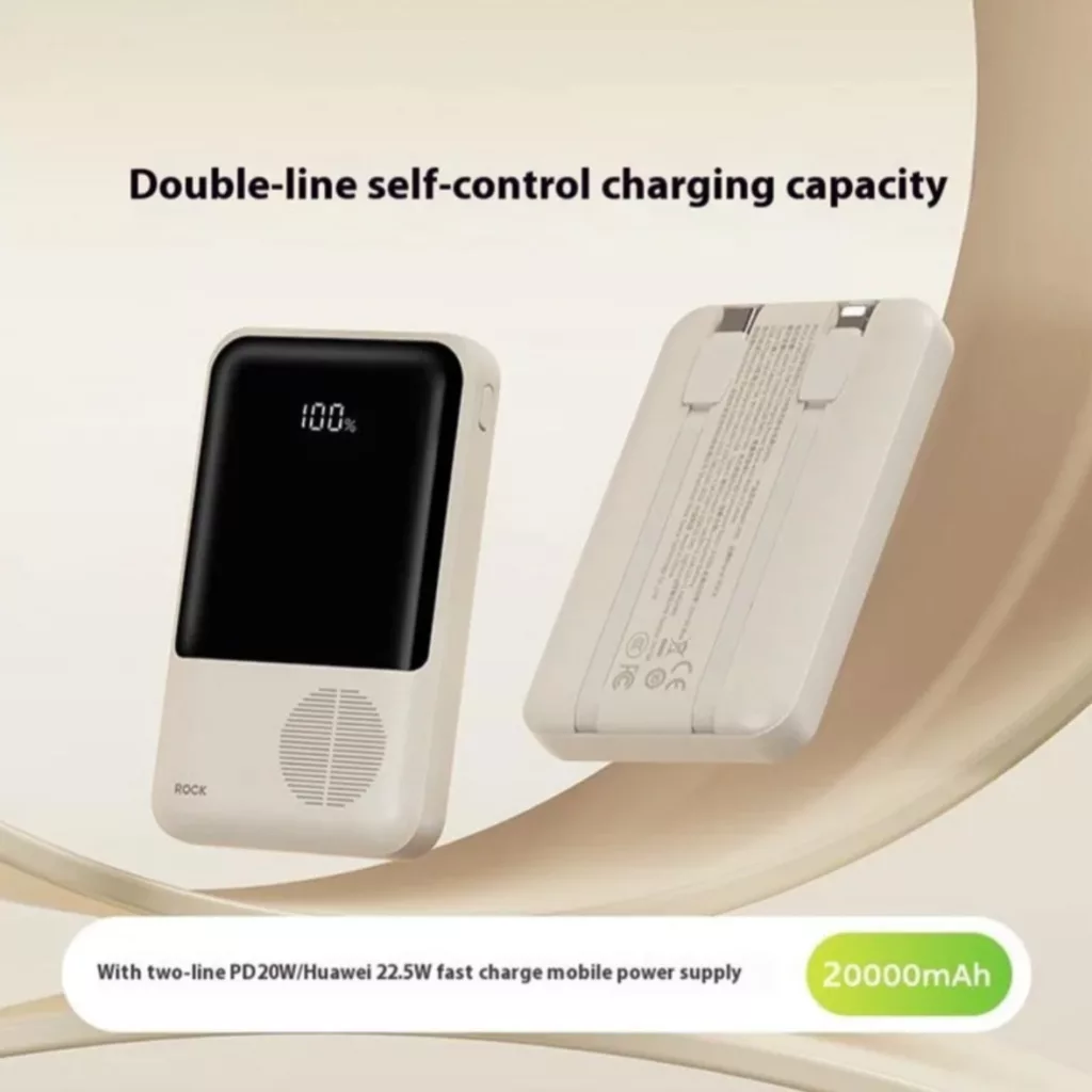 پاوربانک راک مدل p22 ظرفیت ۲۰۰۰۰میلی آمپرساعت