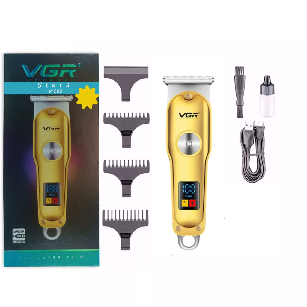 ماشین اصلاح موی سر و صورت شارژی وی جی ار مدل v-290- stars