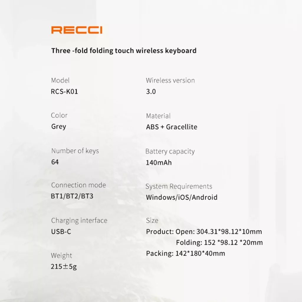 کیبورد رسی مدل RCS-K01