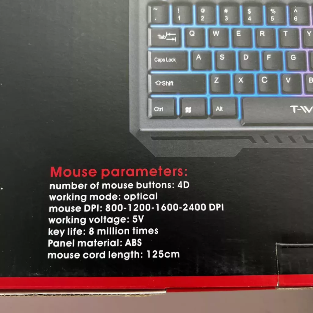 کیبورد و ماوس گیمینگ تی ولف مدل TF_600